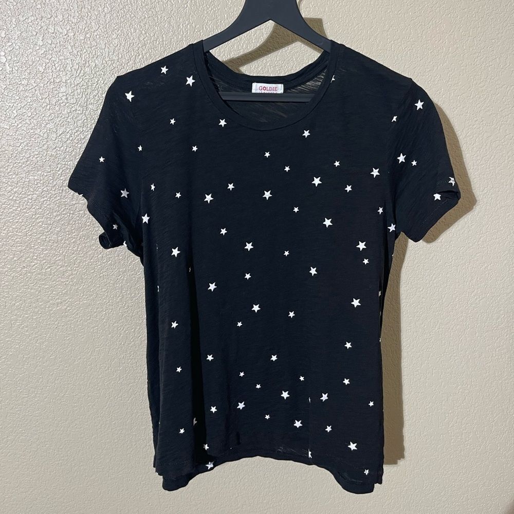 Goldie Black Star Print Top
